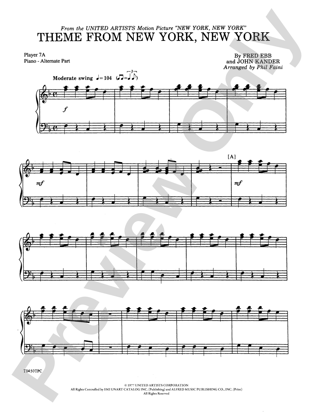 New York, New York, Theme from: KALT