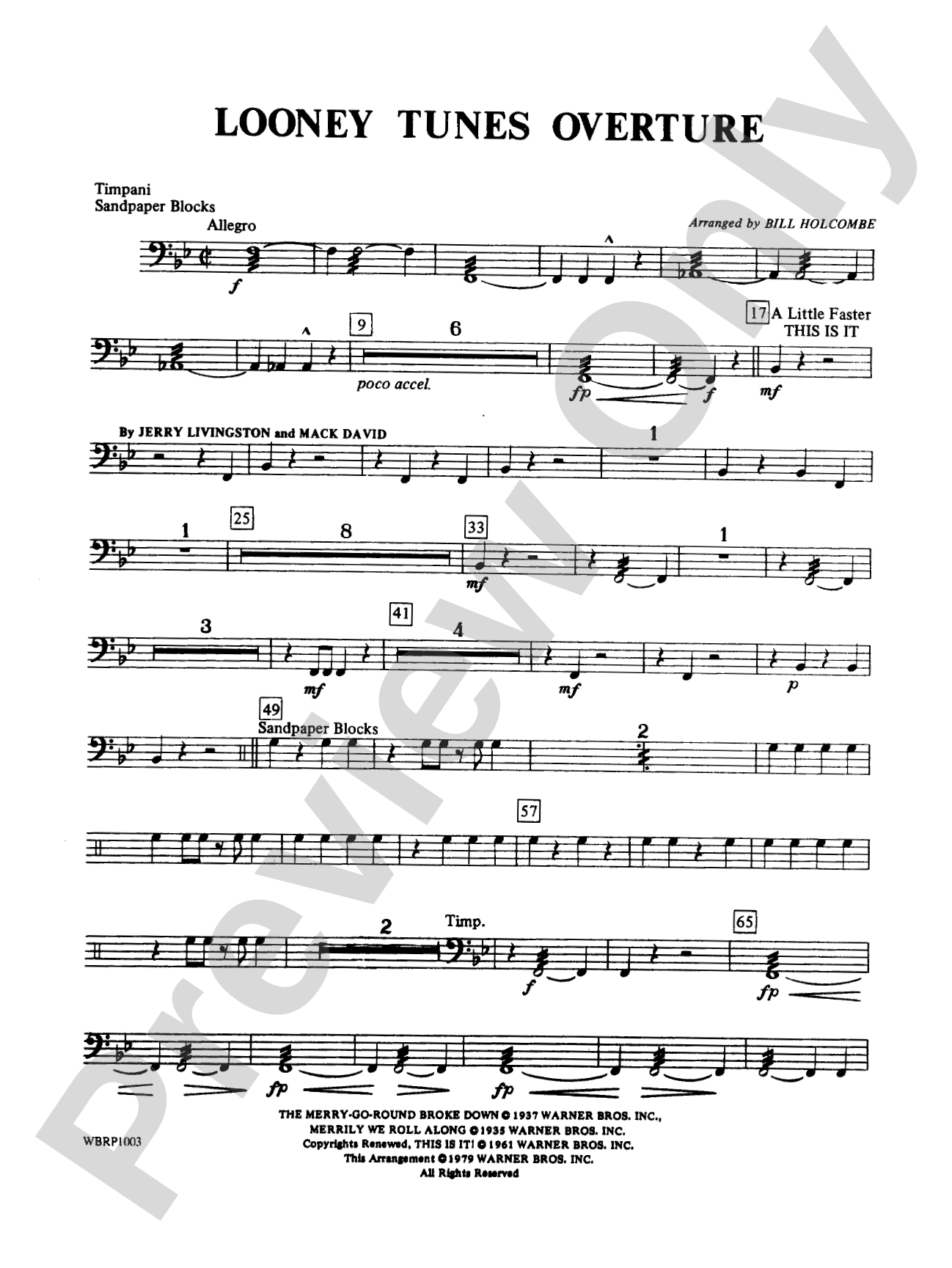 Looney Tunes Overture: Timpani