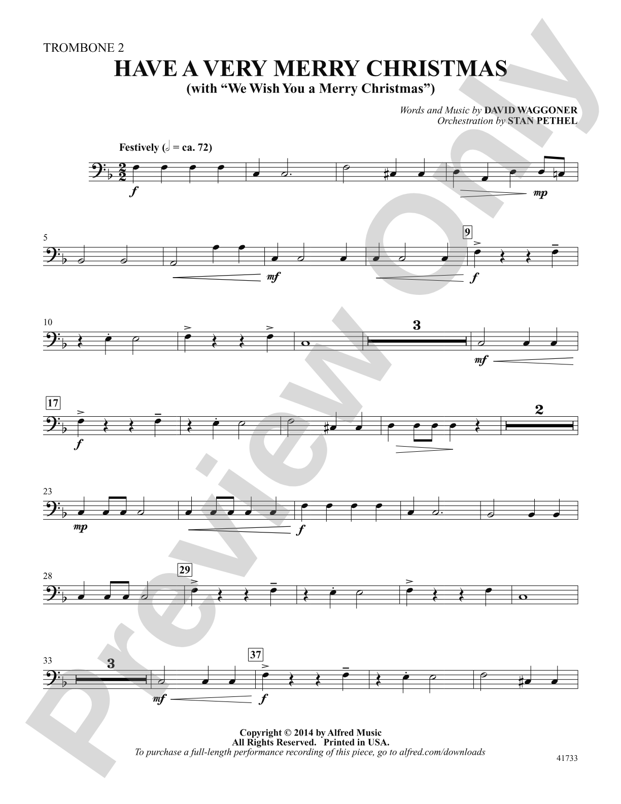 Have a Very Merry Christmas: Trombone 2: Choral SoundPax