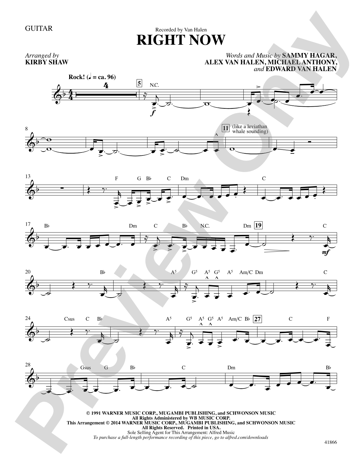 Right Now: Guitar: Choral SoundPax