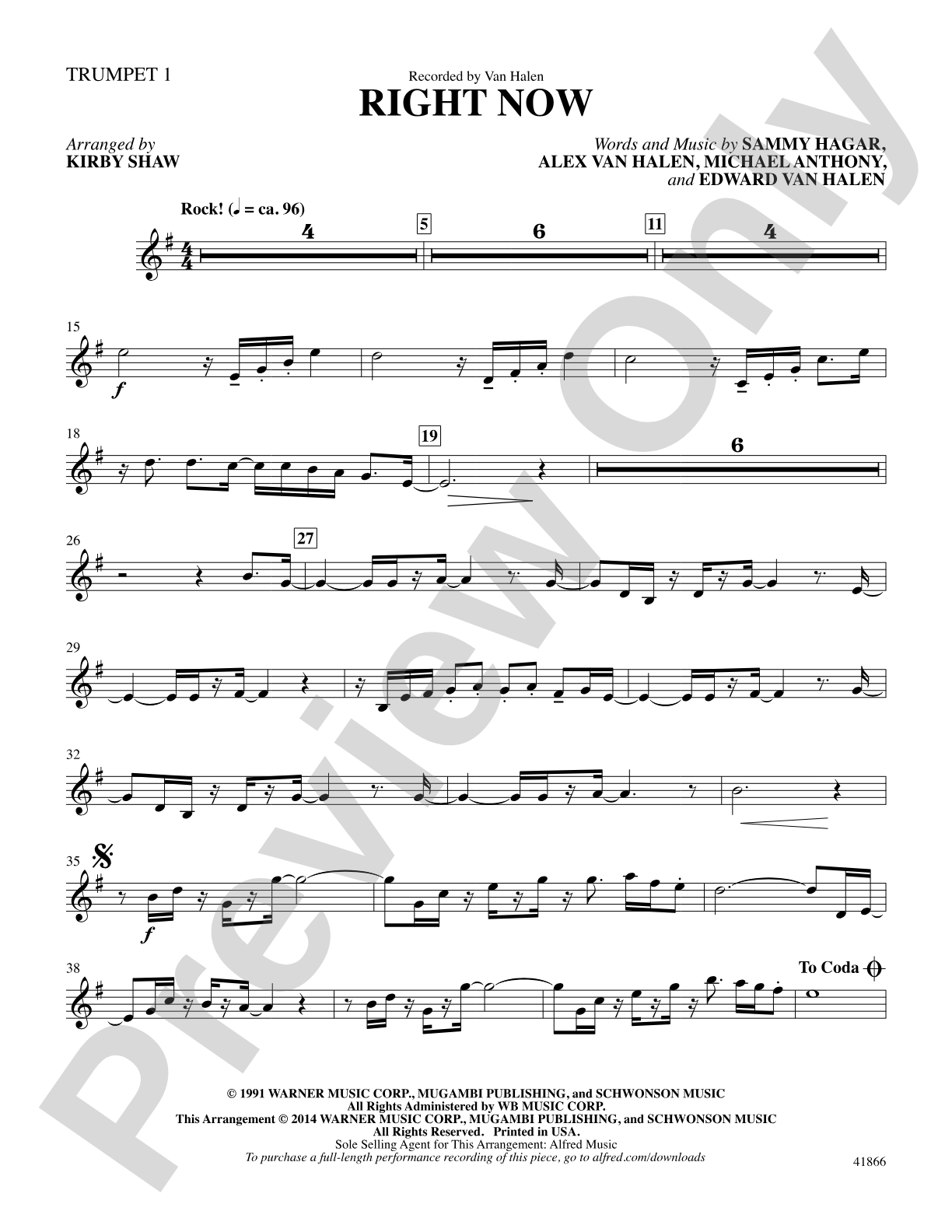 Right Now: Trumpet 1: Choral SoundPax