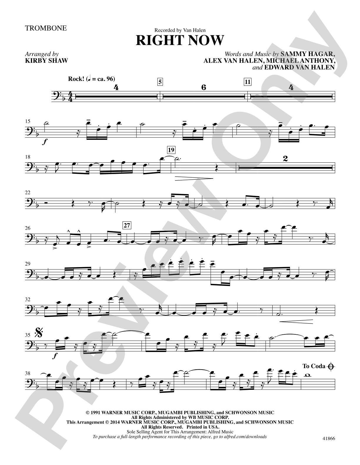 Right Now: Trombone: Choral SoundPax