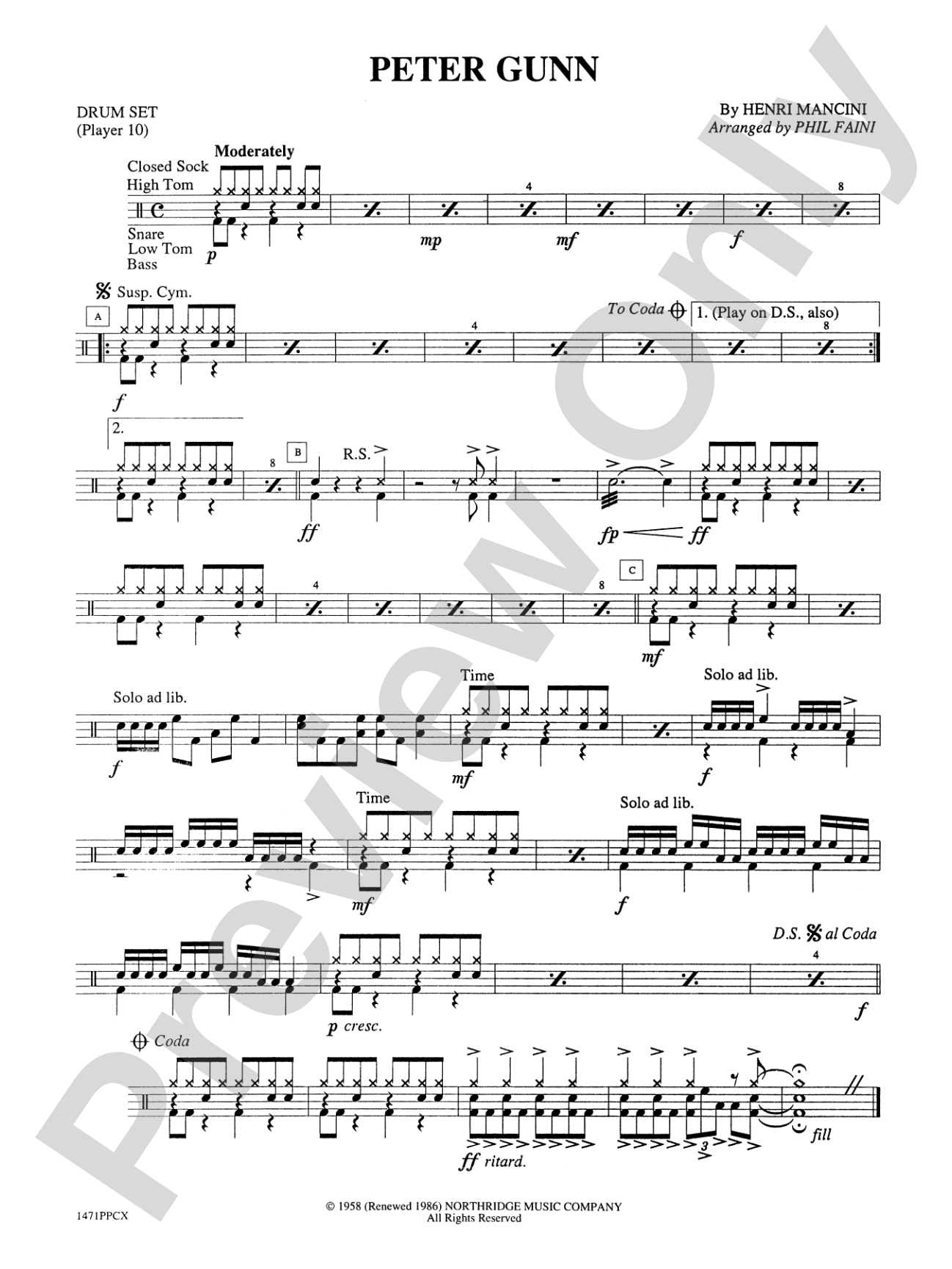 Peter Gunn: Drums