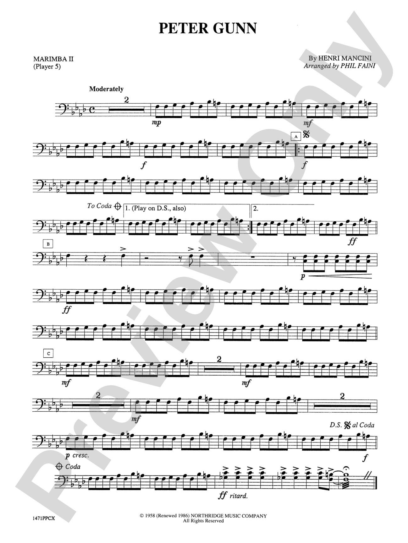 Peter Gunn: 2nd Mallet Percussion