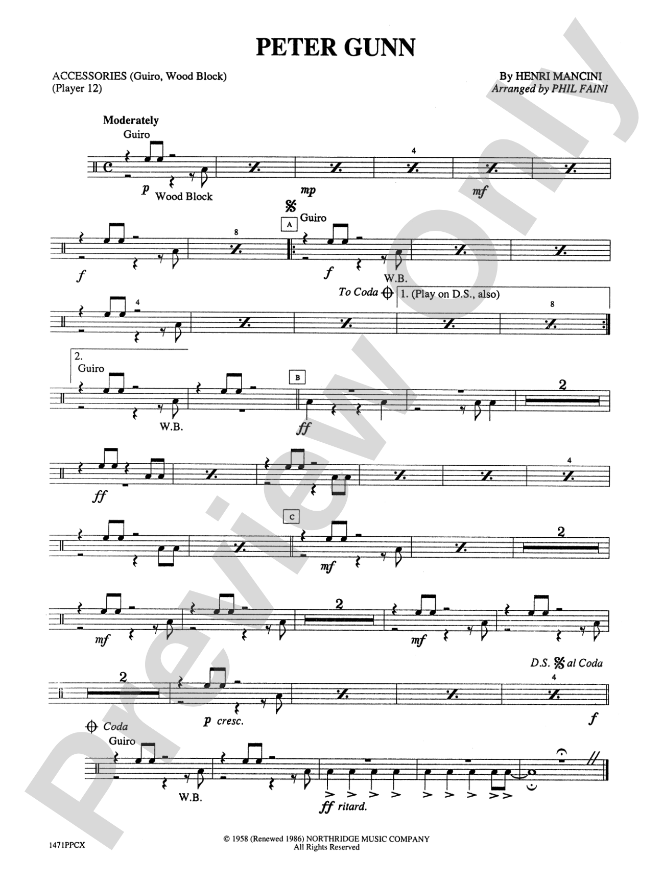 Peter Gunn: 2nd Percussion
