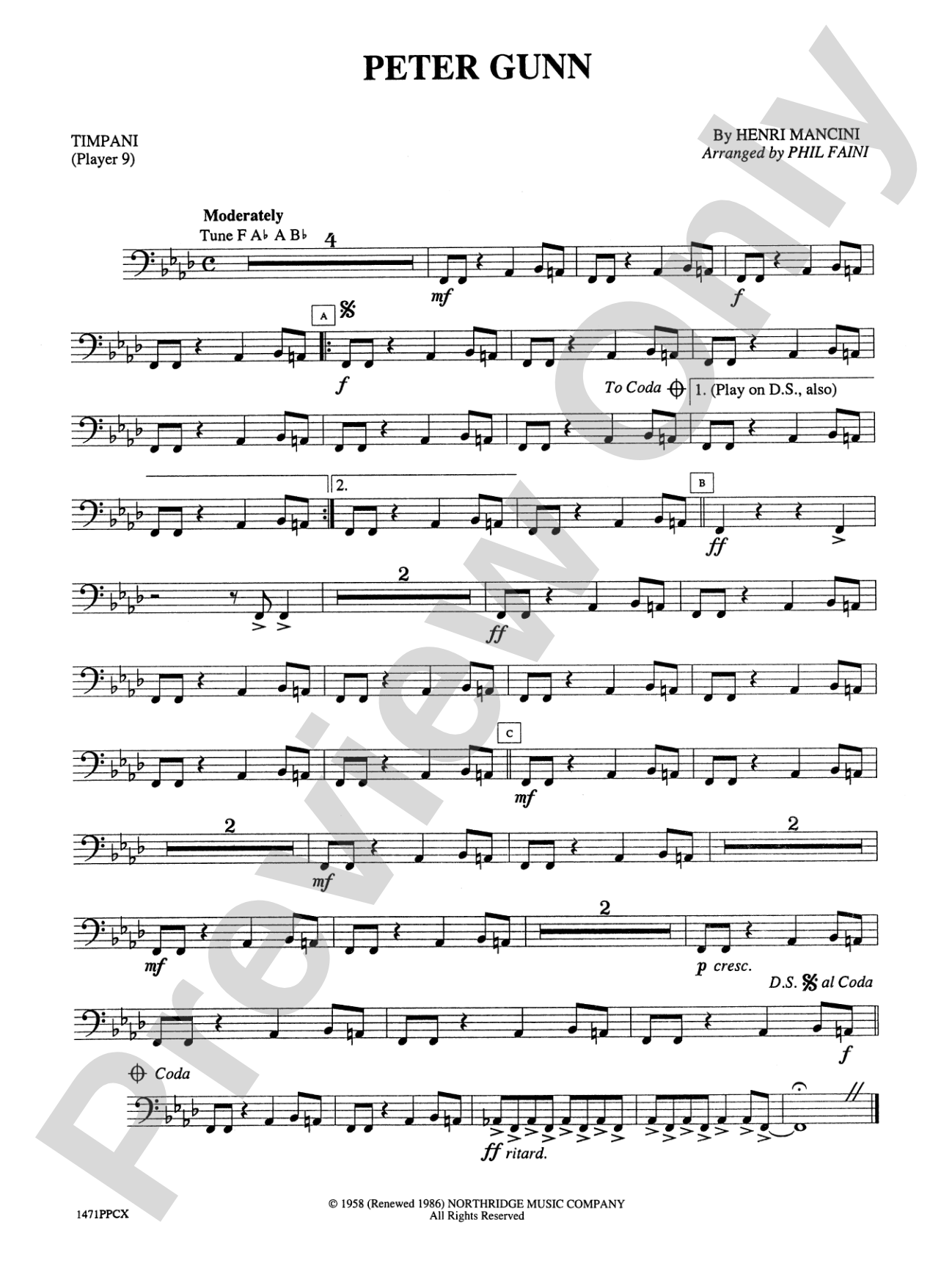 Peter Gunn: Timpani