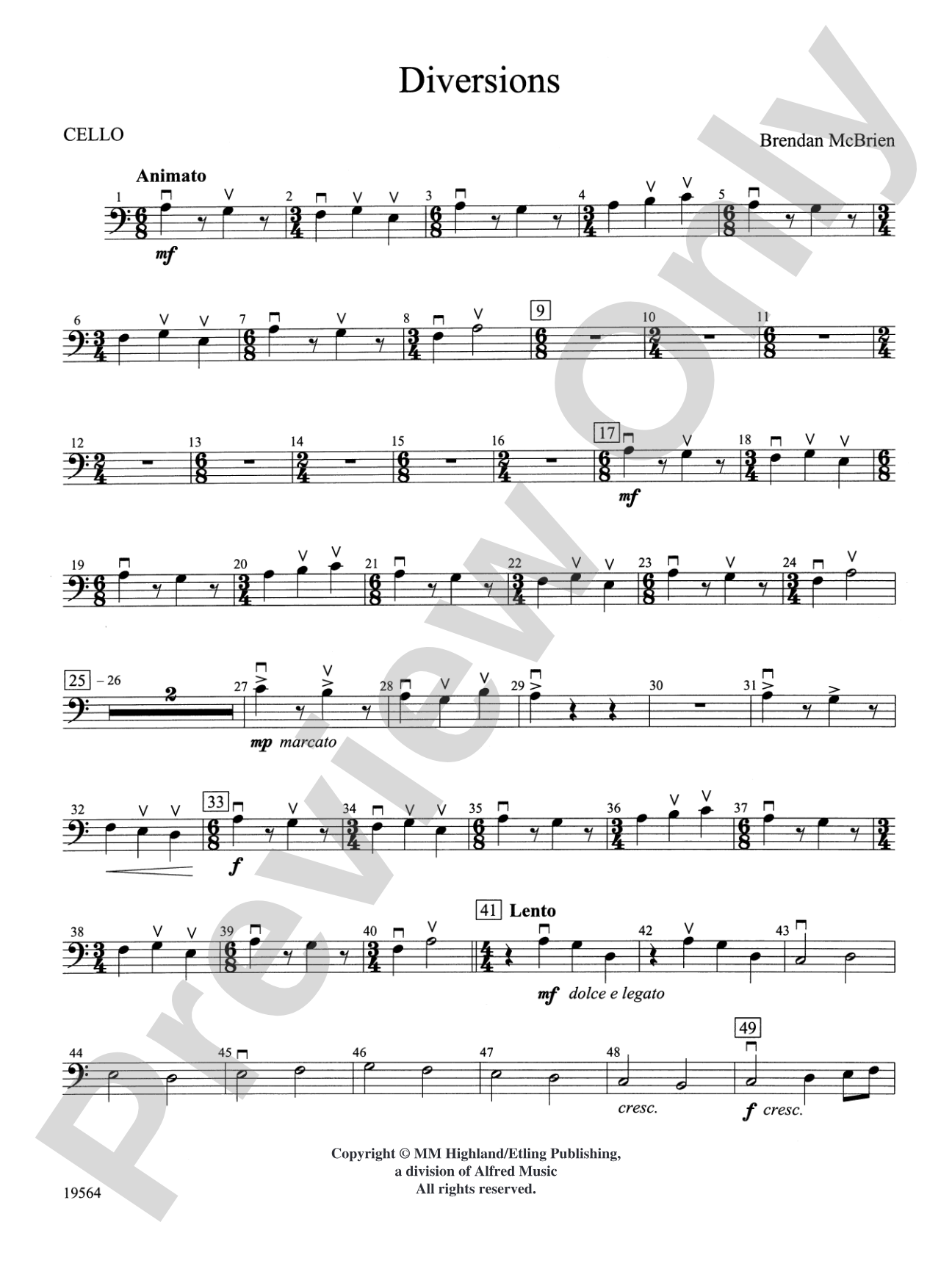 Diversions: Cello