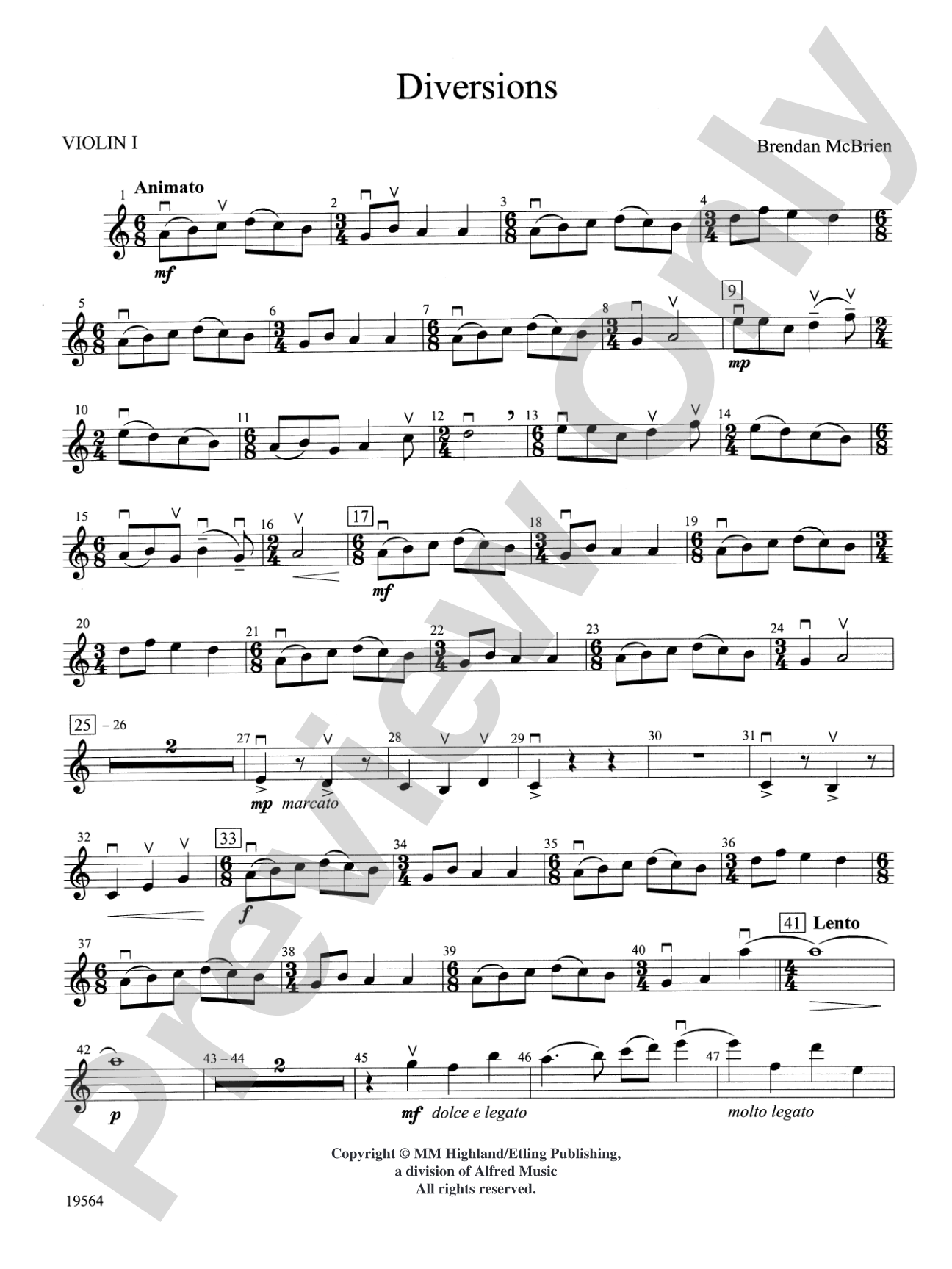 Diversions: 1st Violin