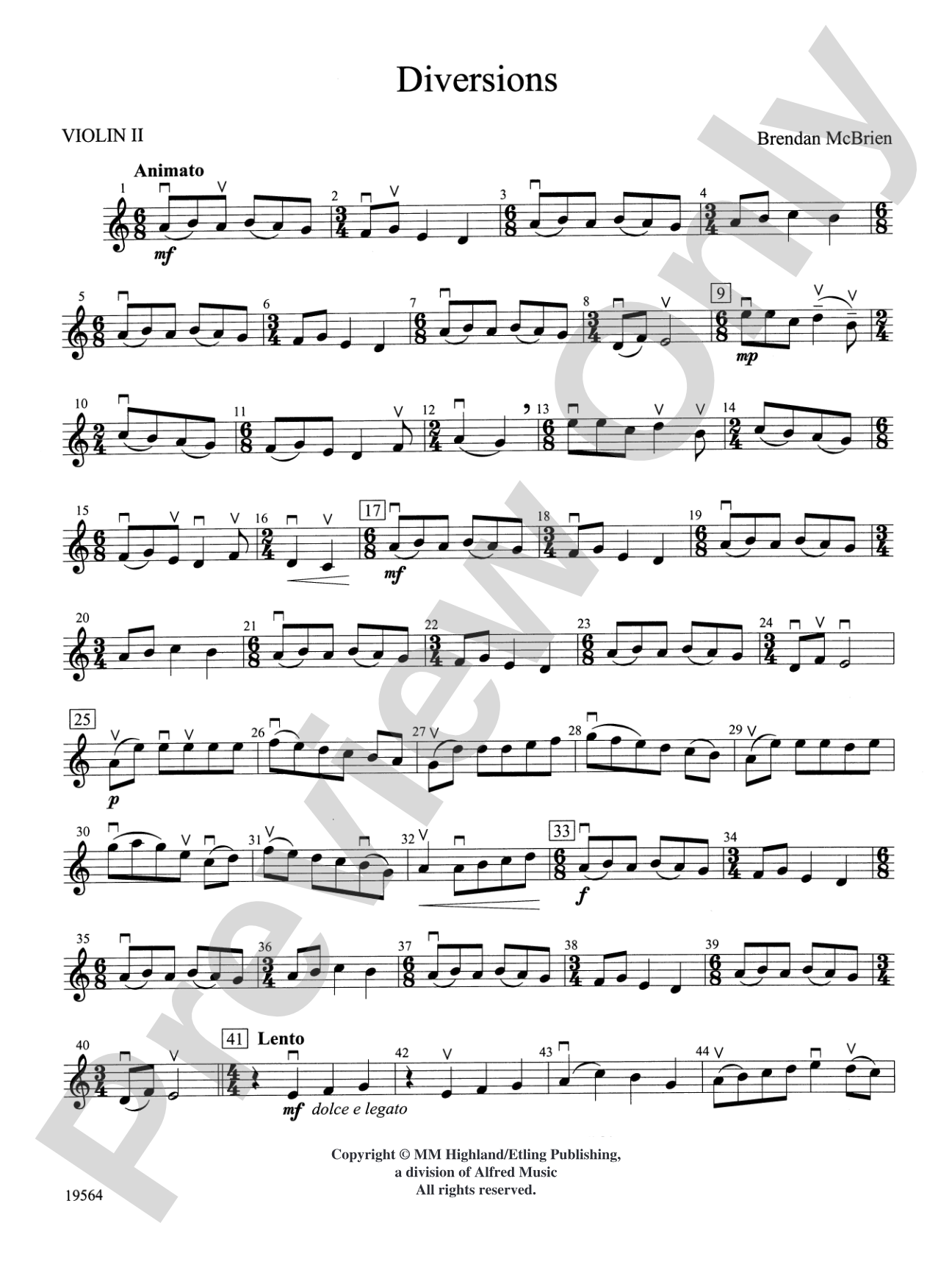 Diversions: 2nd Violin