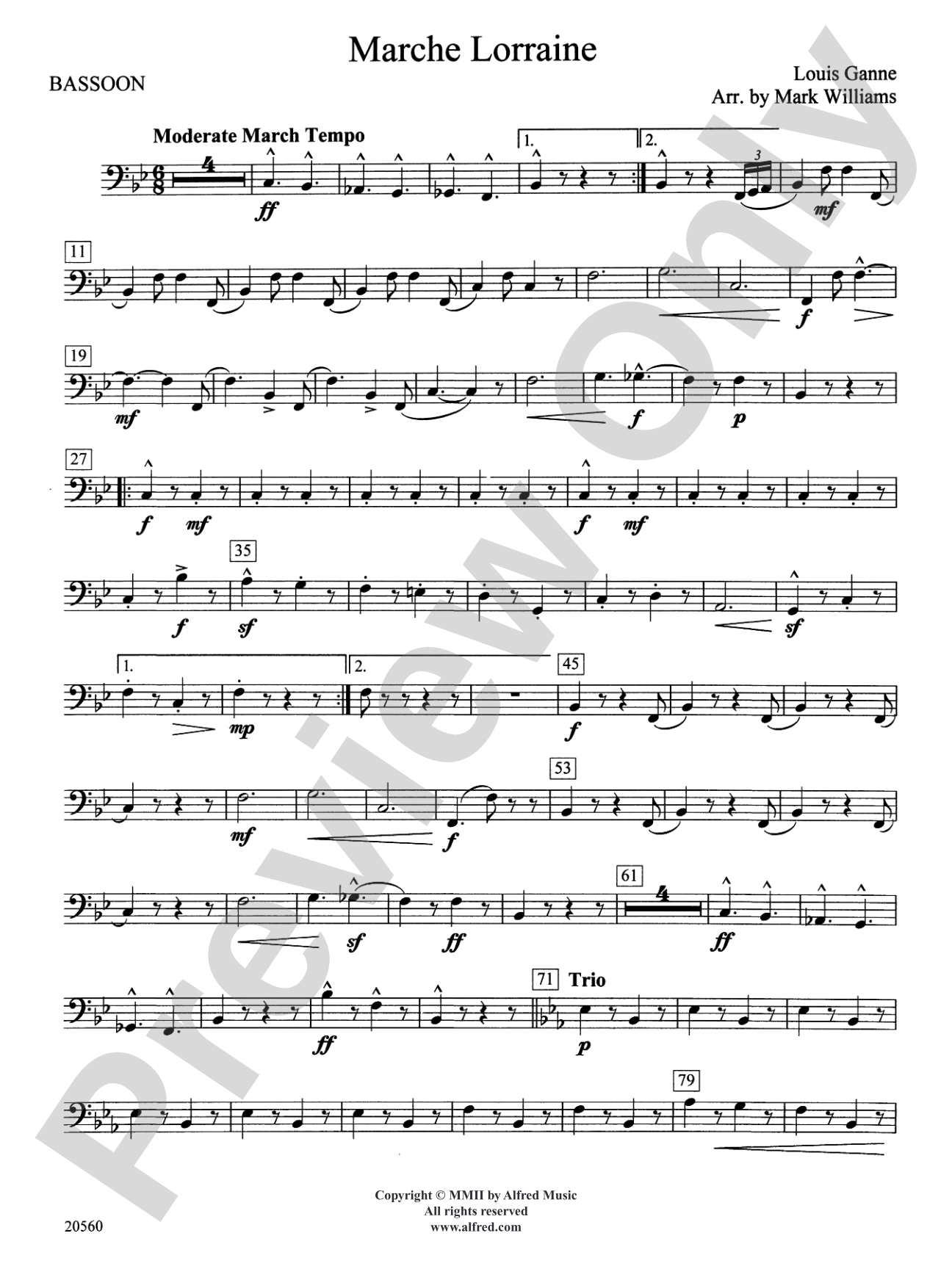 Marche Lorraine: Bassoon