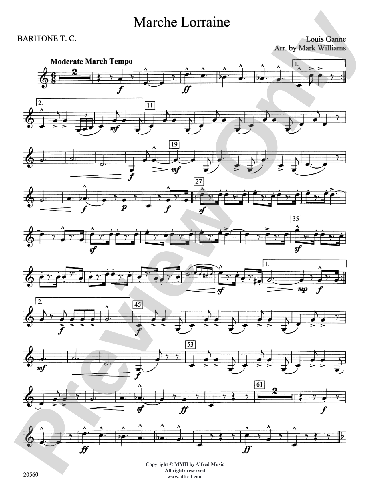 Marche Lorraine: Baritone T.C.