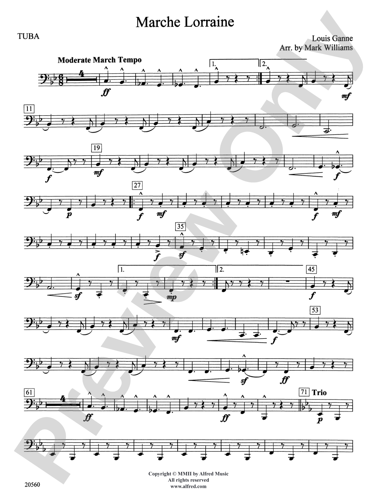 Marche Lorraine: Tuba