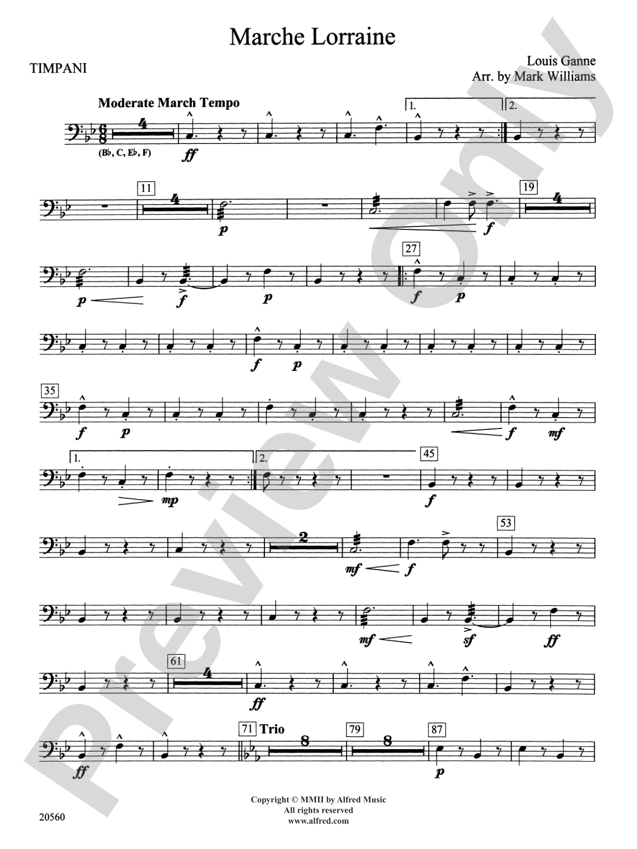 Marche Lorraine: Timpani