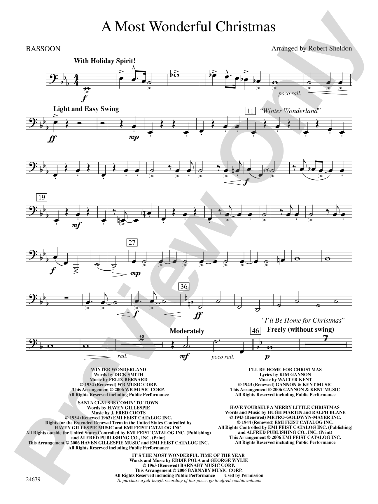 A Most Wonderful Christmas: Bassoon