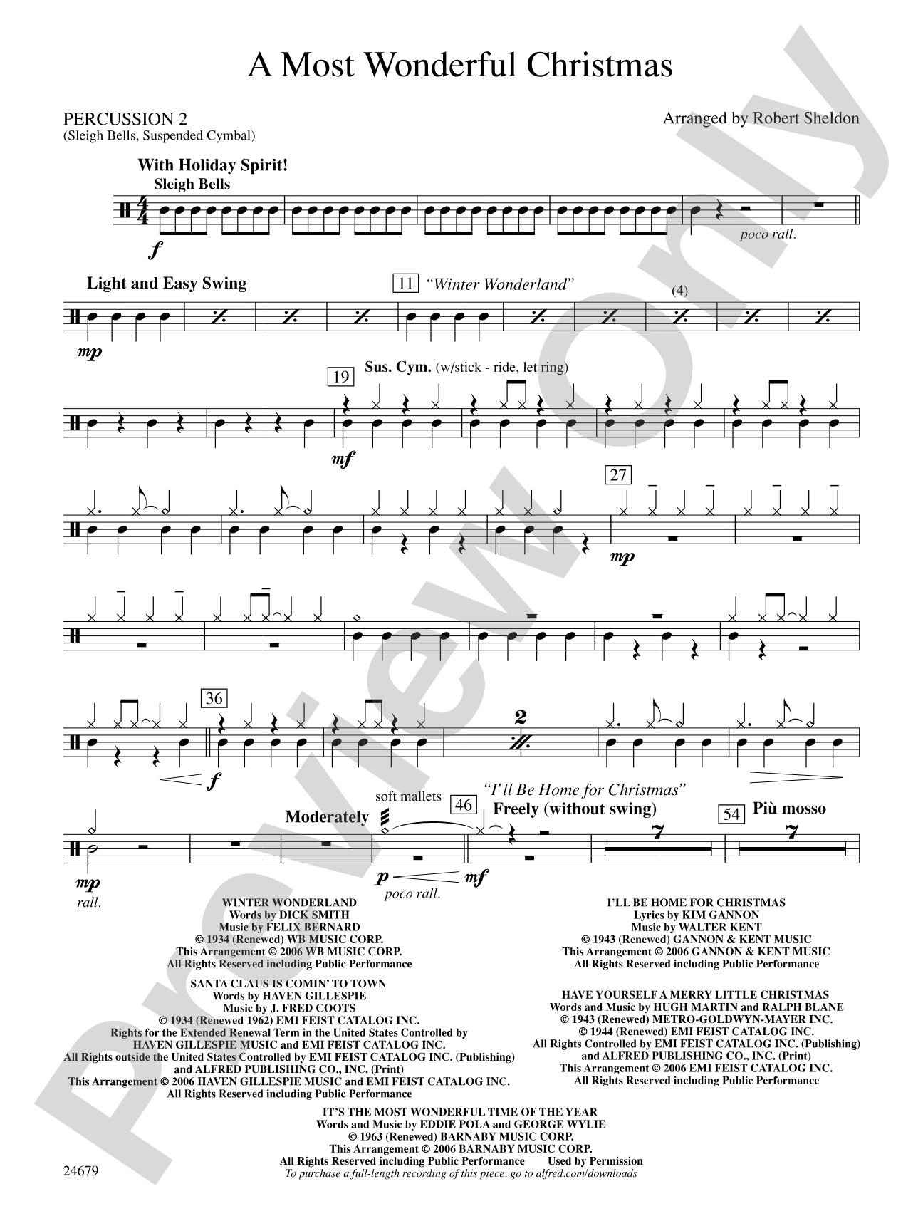 A Most Wonderful Christmas: 2nd Percussion