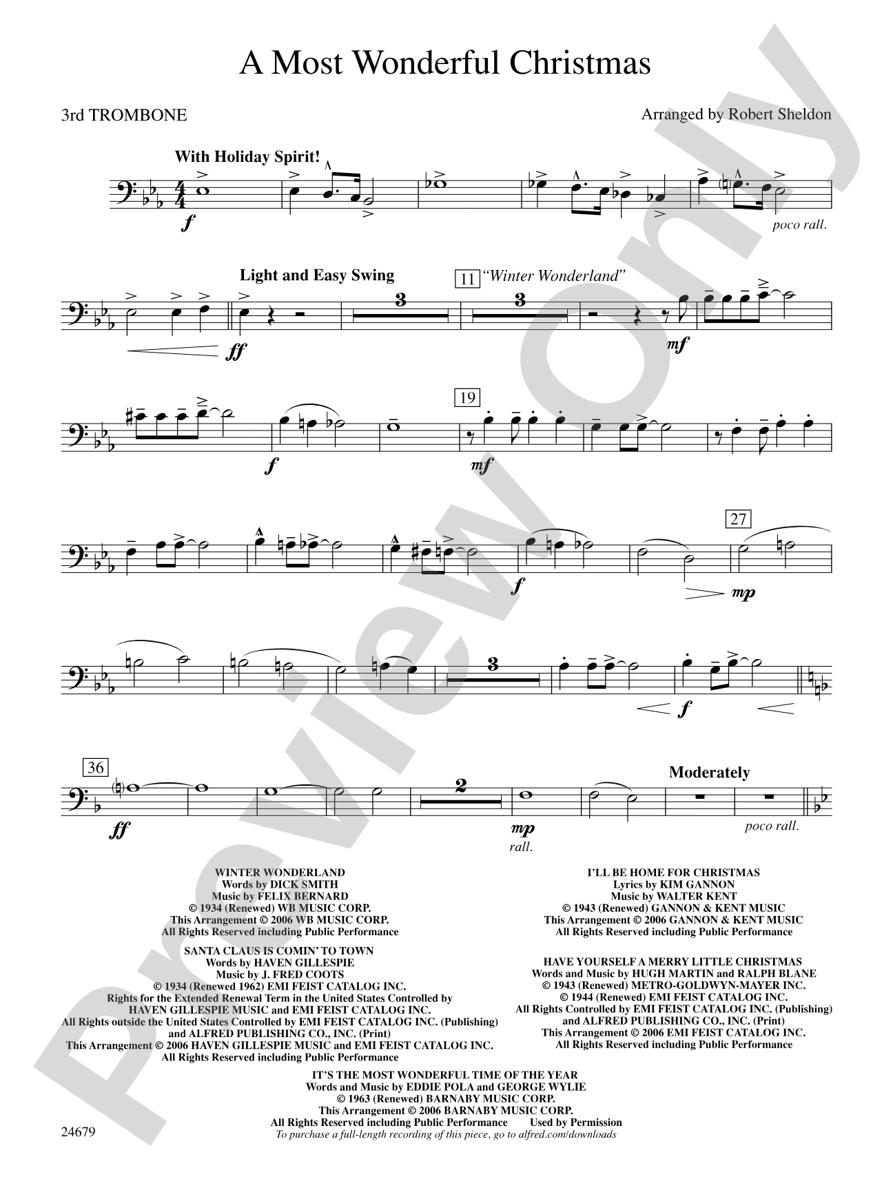 A Most Wonderful Christmas: 3rd Trombone