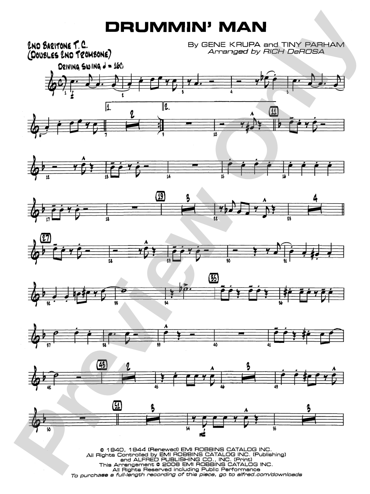 Drummin' Man: 2nd Baritone T.C.