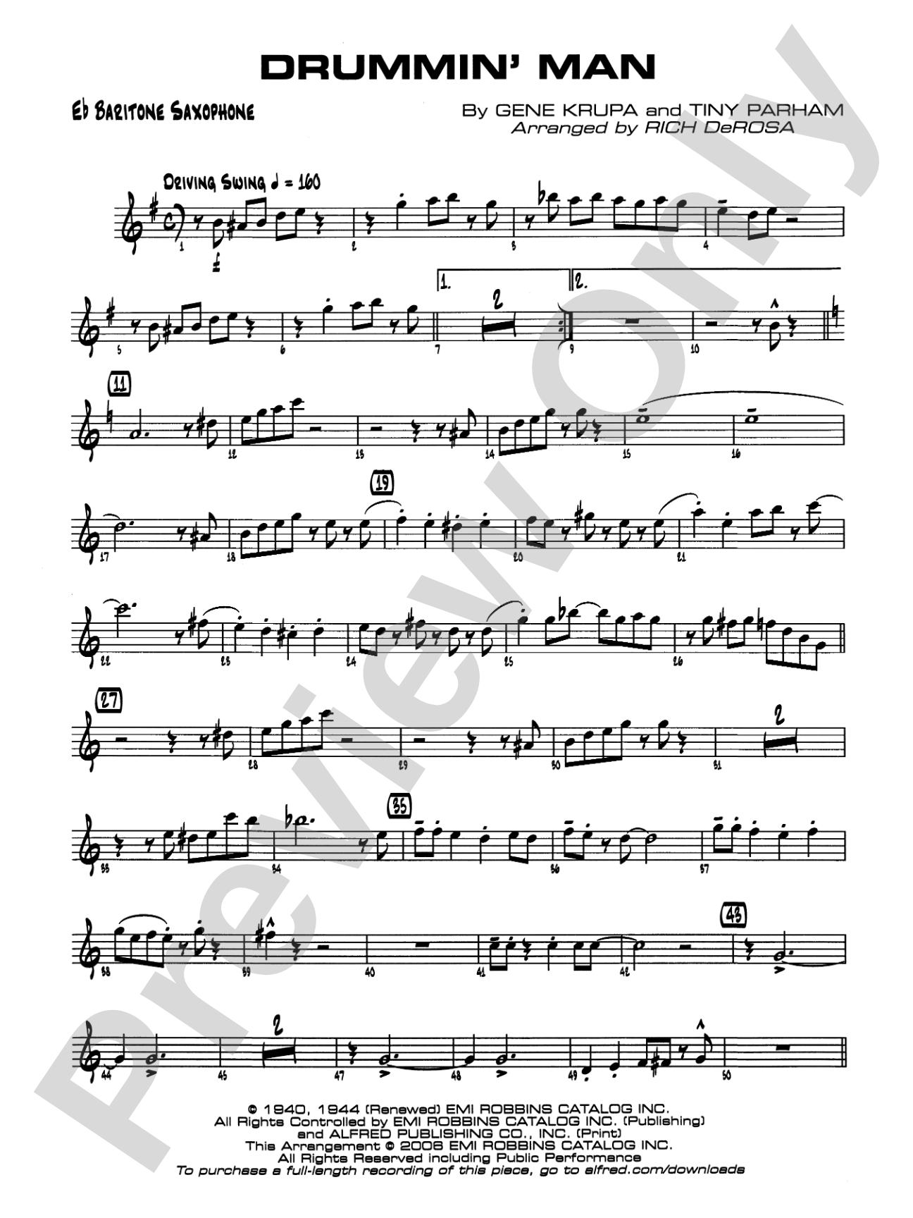 Drummin' Man: E-flat Baritone Saxophone