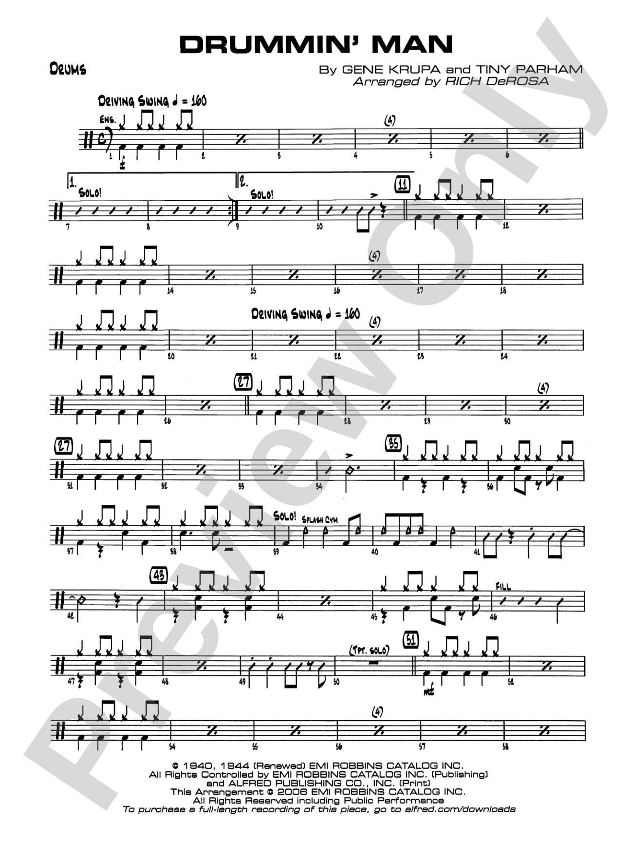 Drummin' Man: Drums