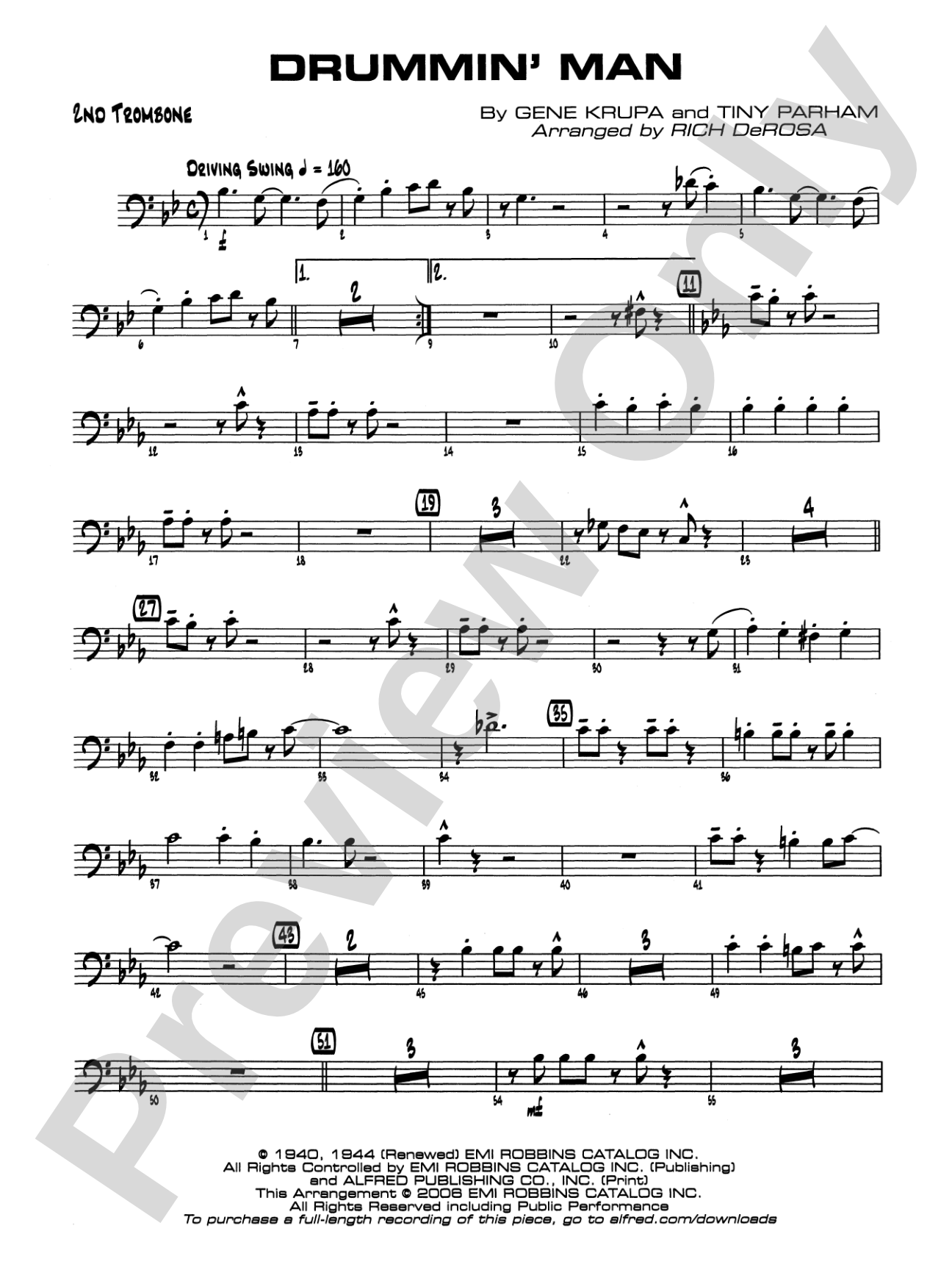 Drummin' Man: 2nd Trombone