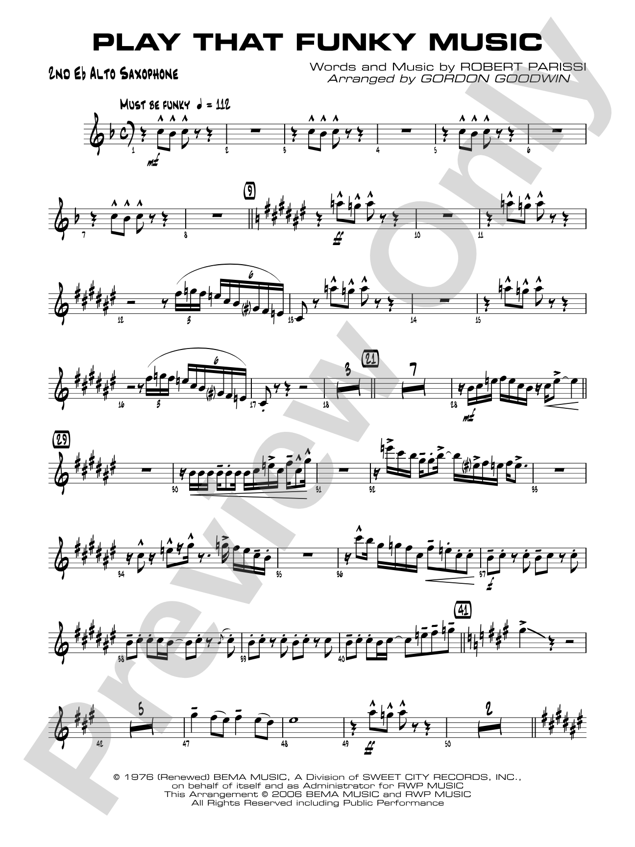 Play That Funky Music: 2nd E-flat Alto Saxophone