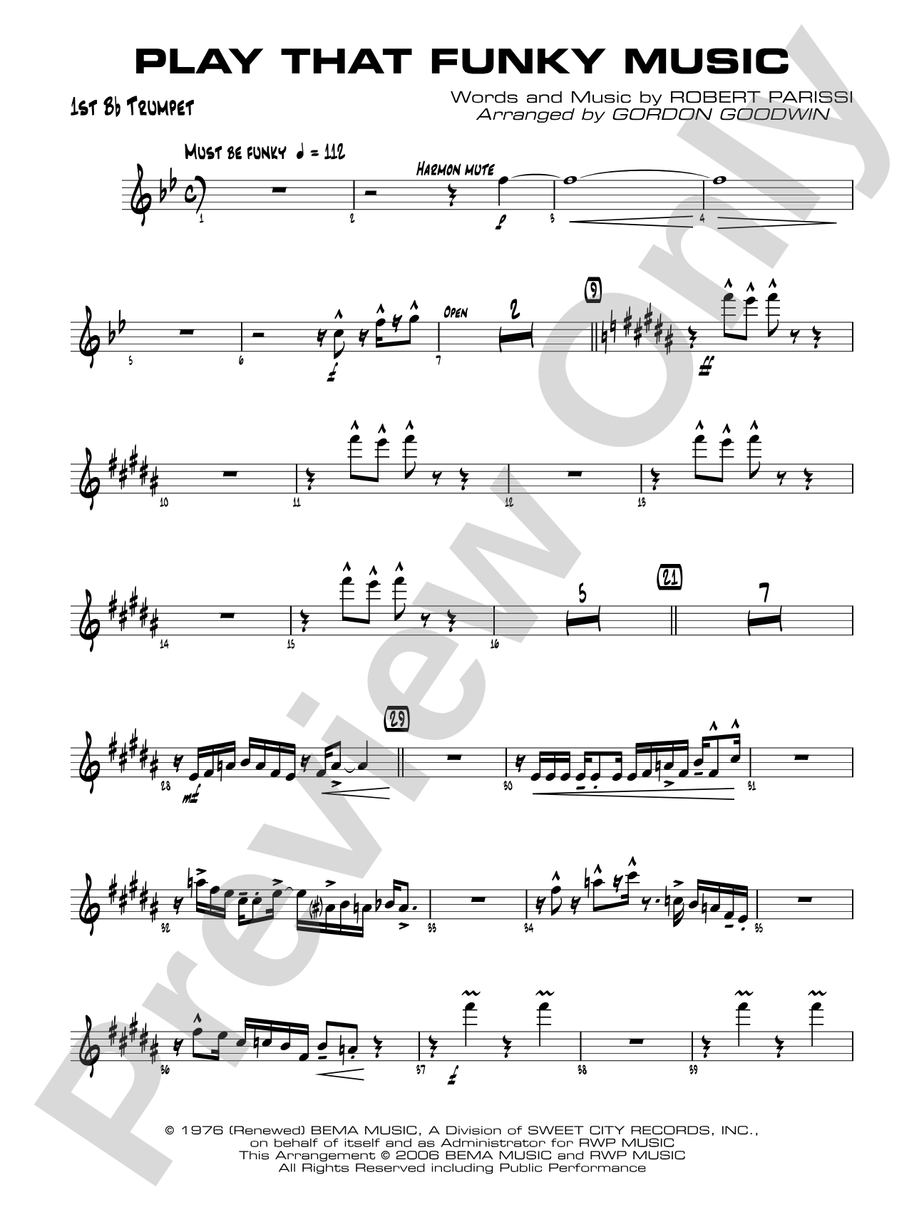 Play That Funky Music: 1st B-flat Trumpet