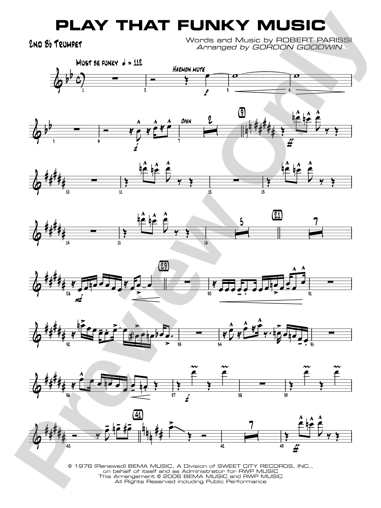 Play That Funky Music: 2nd B-flat Trumpet