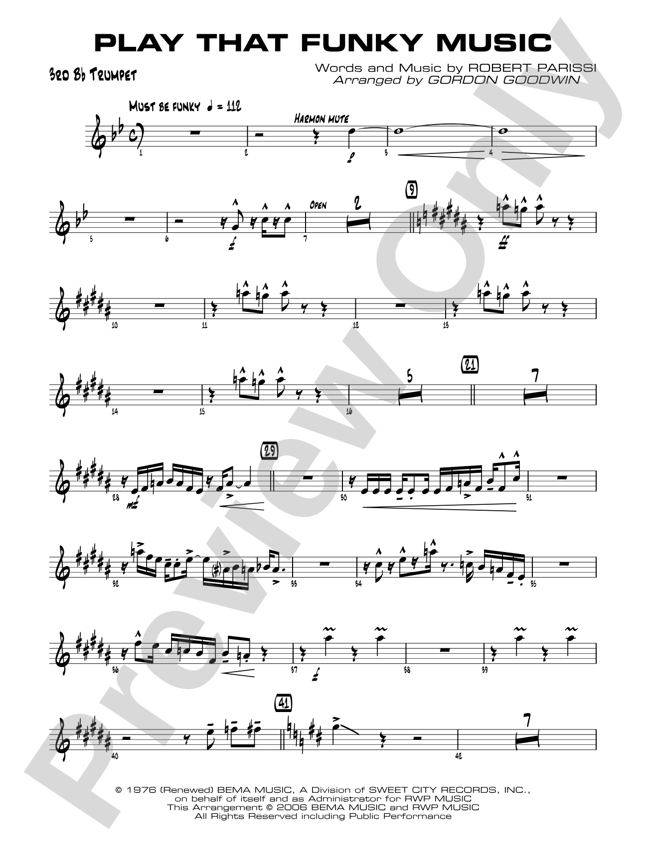 Play That Funky Music: 3rd B-flat Trumpet