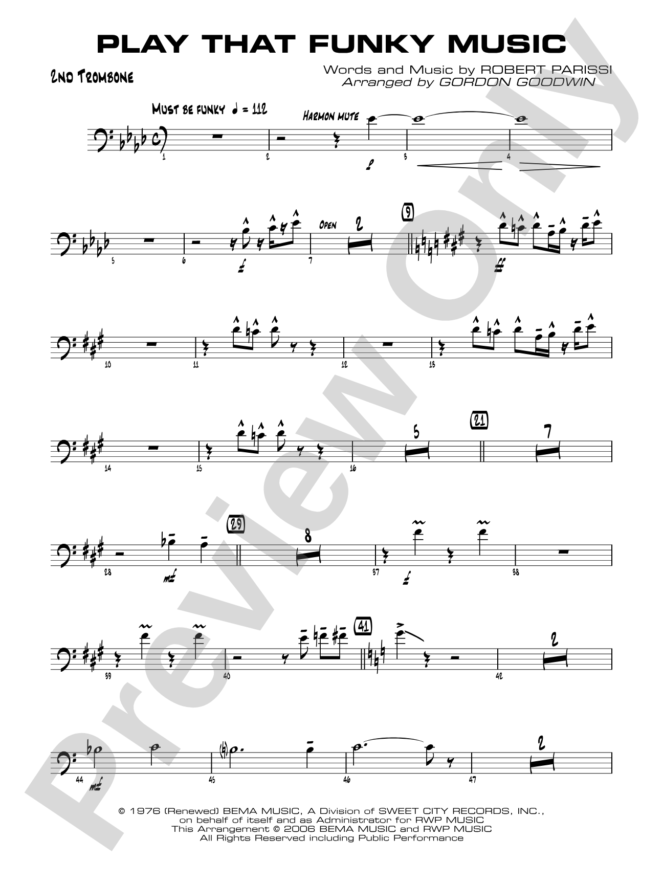 Play That Funky Music: 2nd Trombone