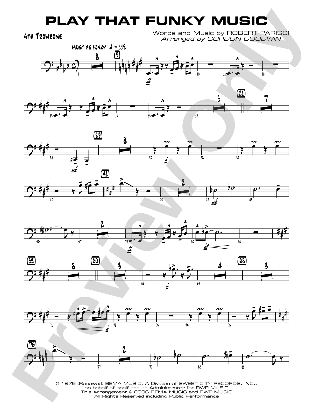 Play That Funky Music: 4th Trombone