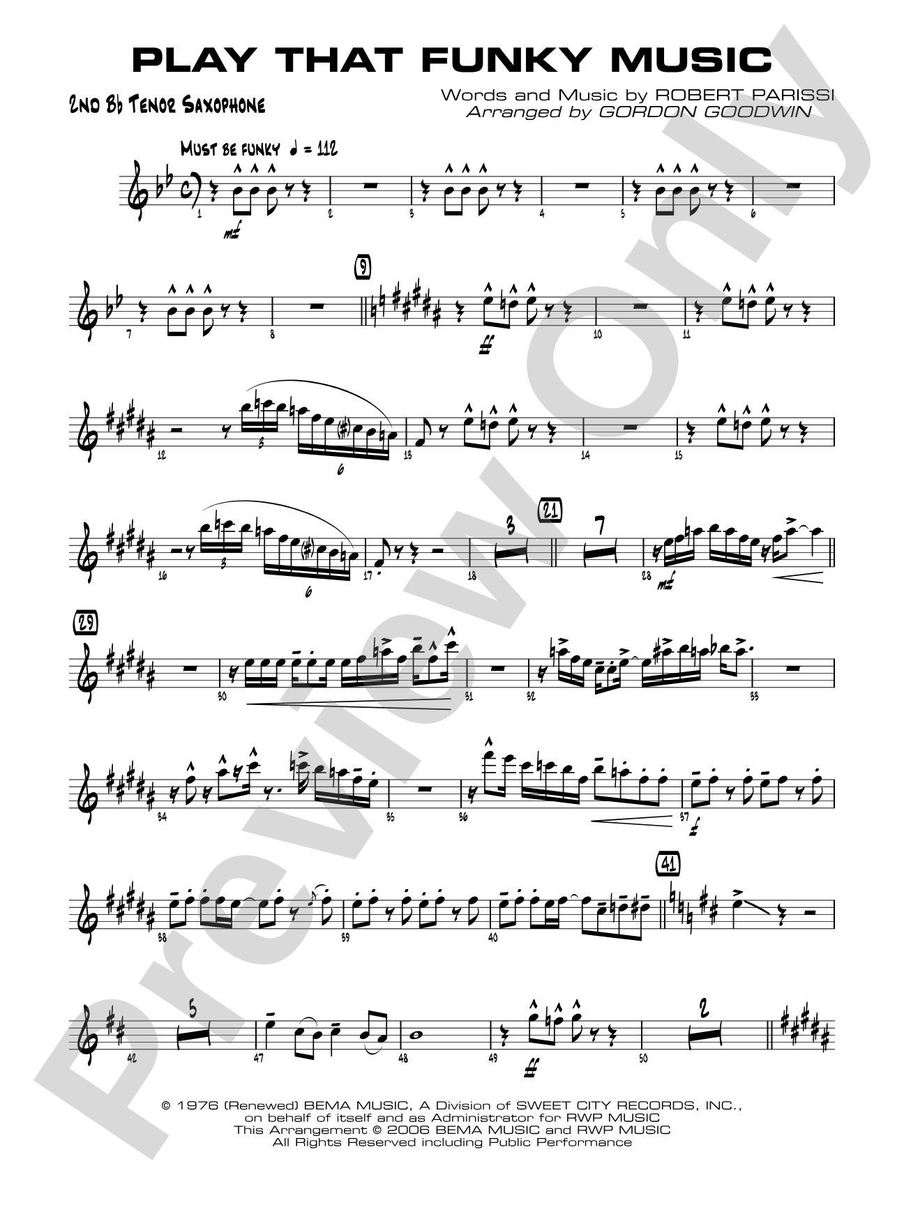 Play That Funky Music: 2nd B-flat Tenor Saxophone