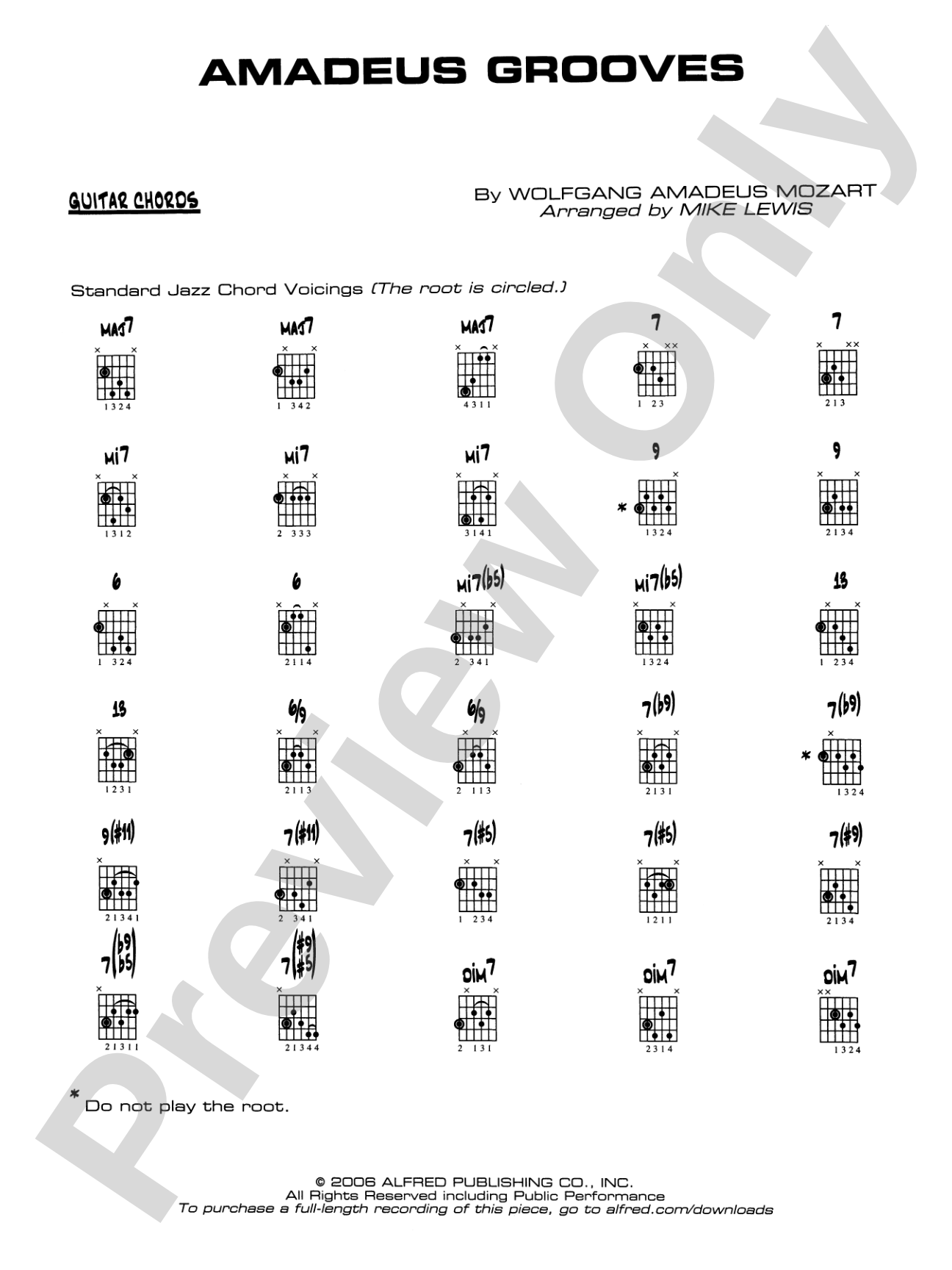 Amadeus Grooves: Guitar Chords