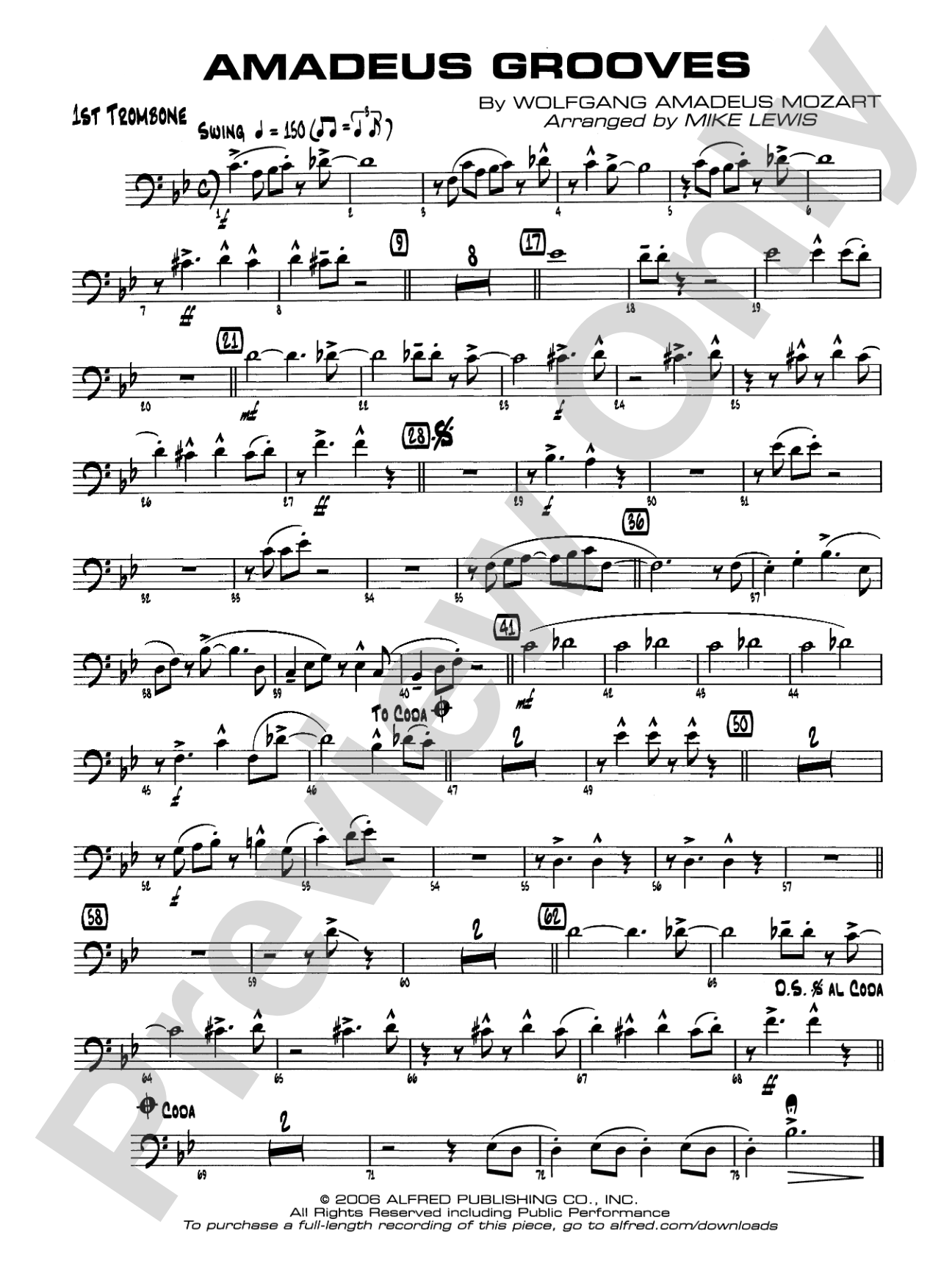 Amadeus Grooves: 1st Trombone