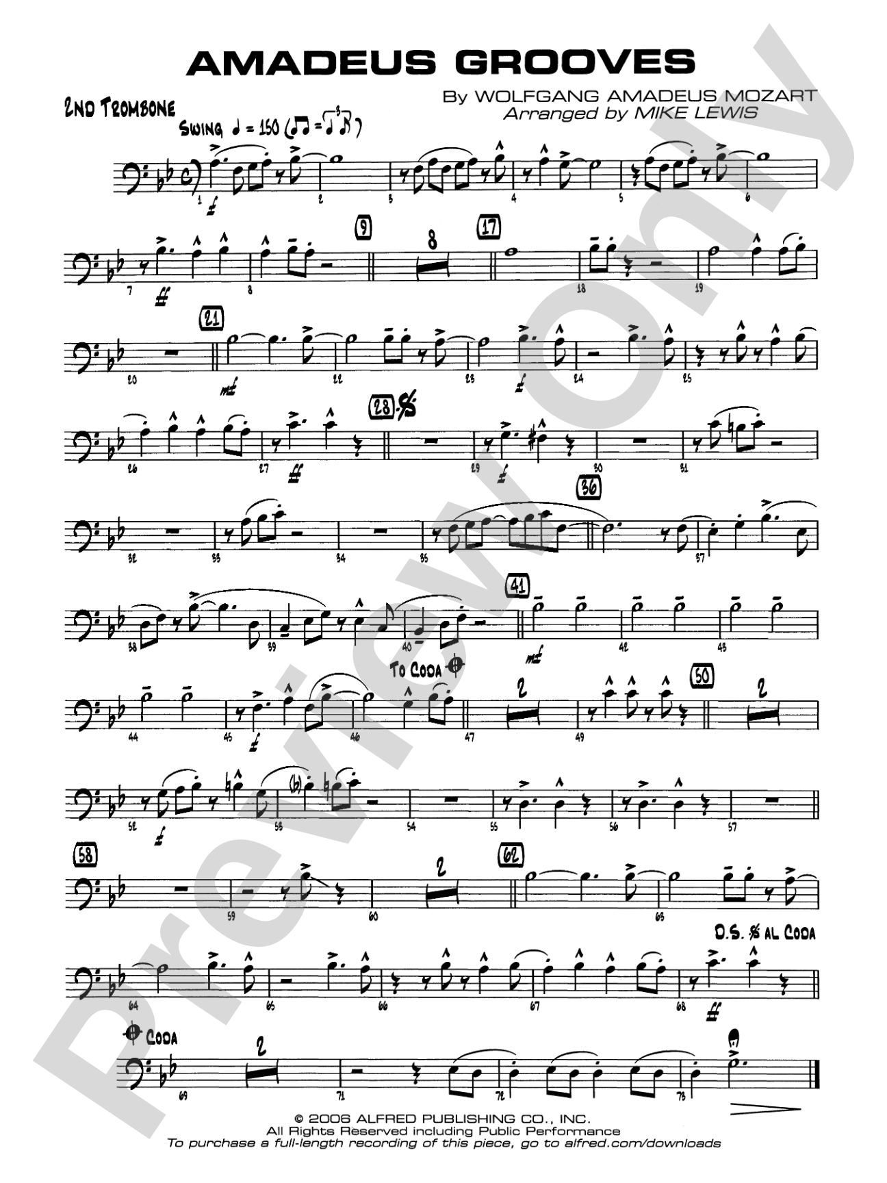 Amadeus Grooves: 2nd Trombone