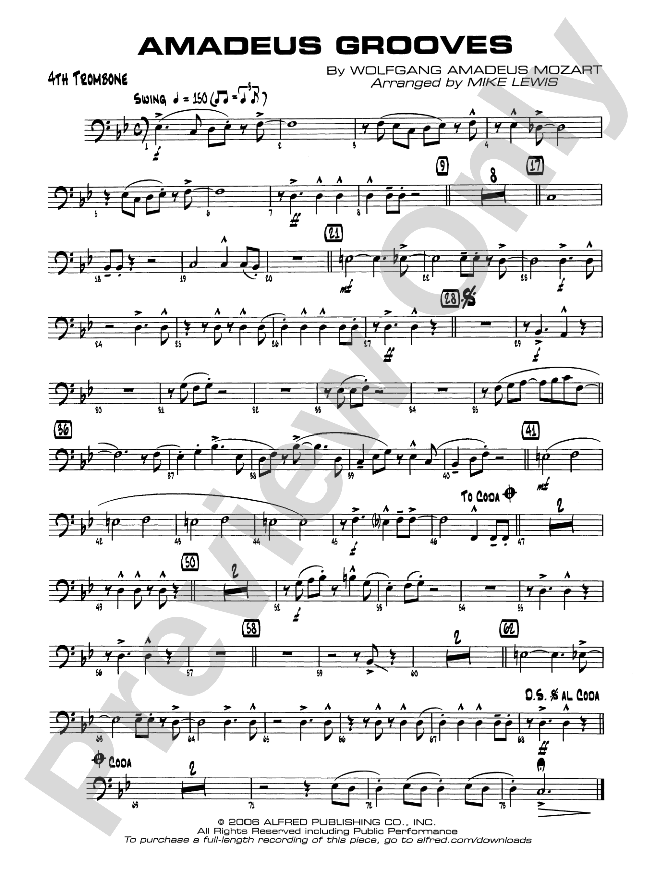 Amadeus Grooves: 4th Trombone
