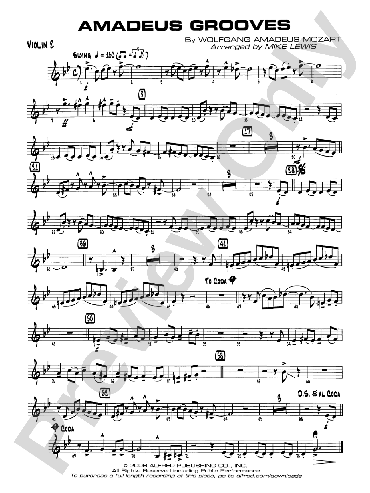 Amadeus Grooves: 2nd Violin