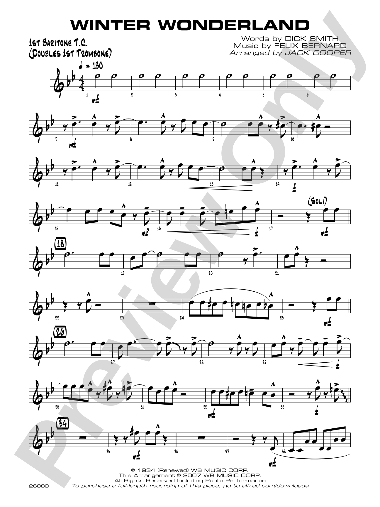 Winter Wonderland: Baritone T.C.