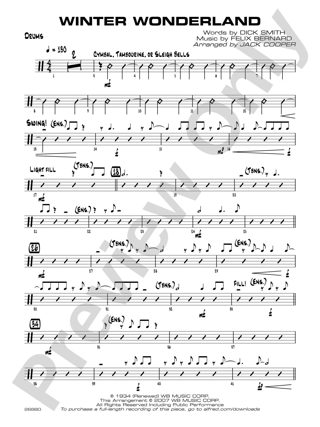 Winter Wonderland: Drums