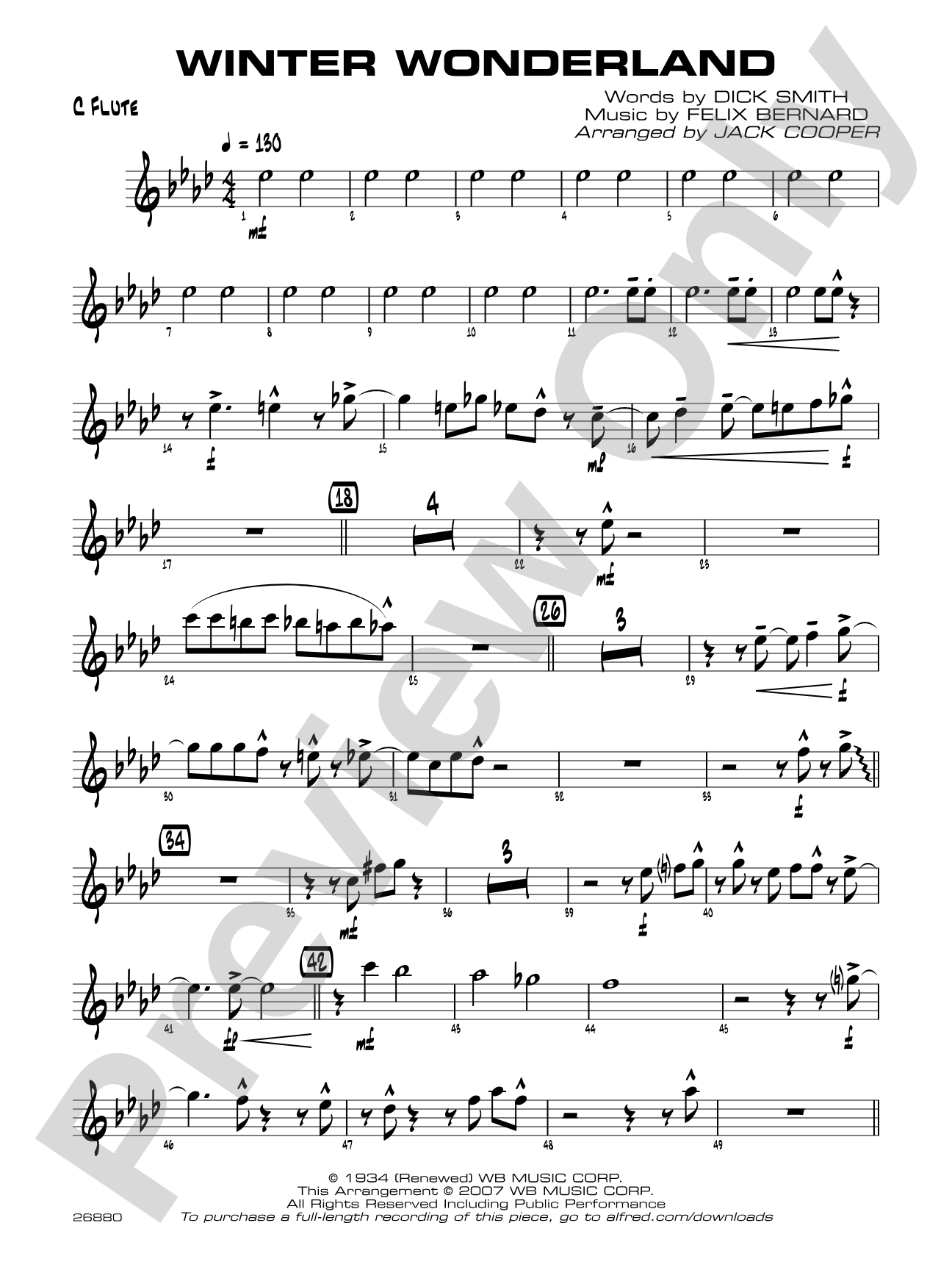 Winter Wonderland: Flute