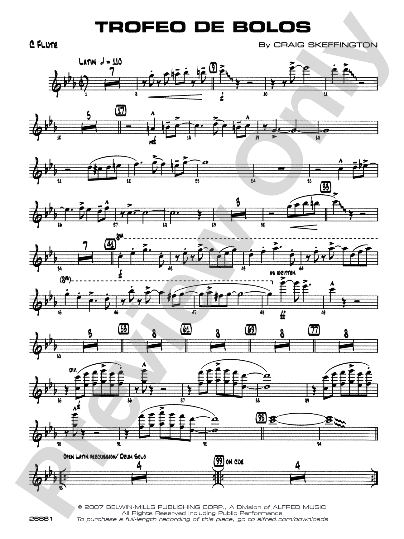 Trofeo de Bolos: Flute