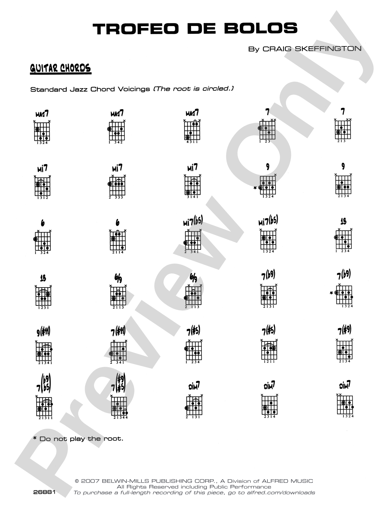 Trofeo de Bolos: Guitar Chords