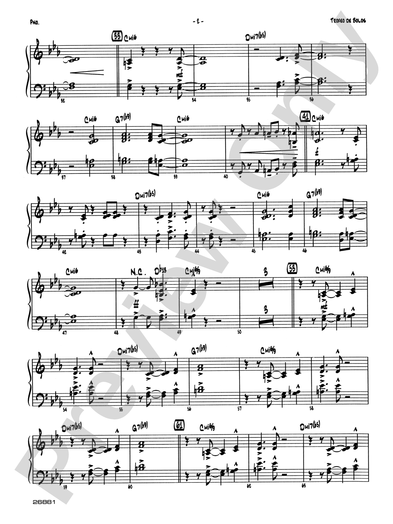 Trofeo de Bolos: Piano Accompaniment