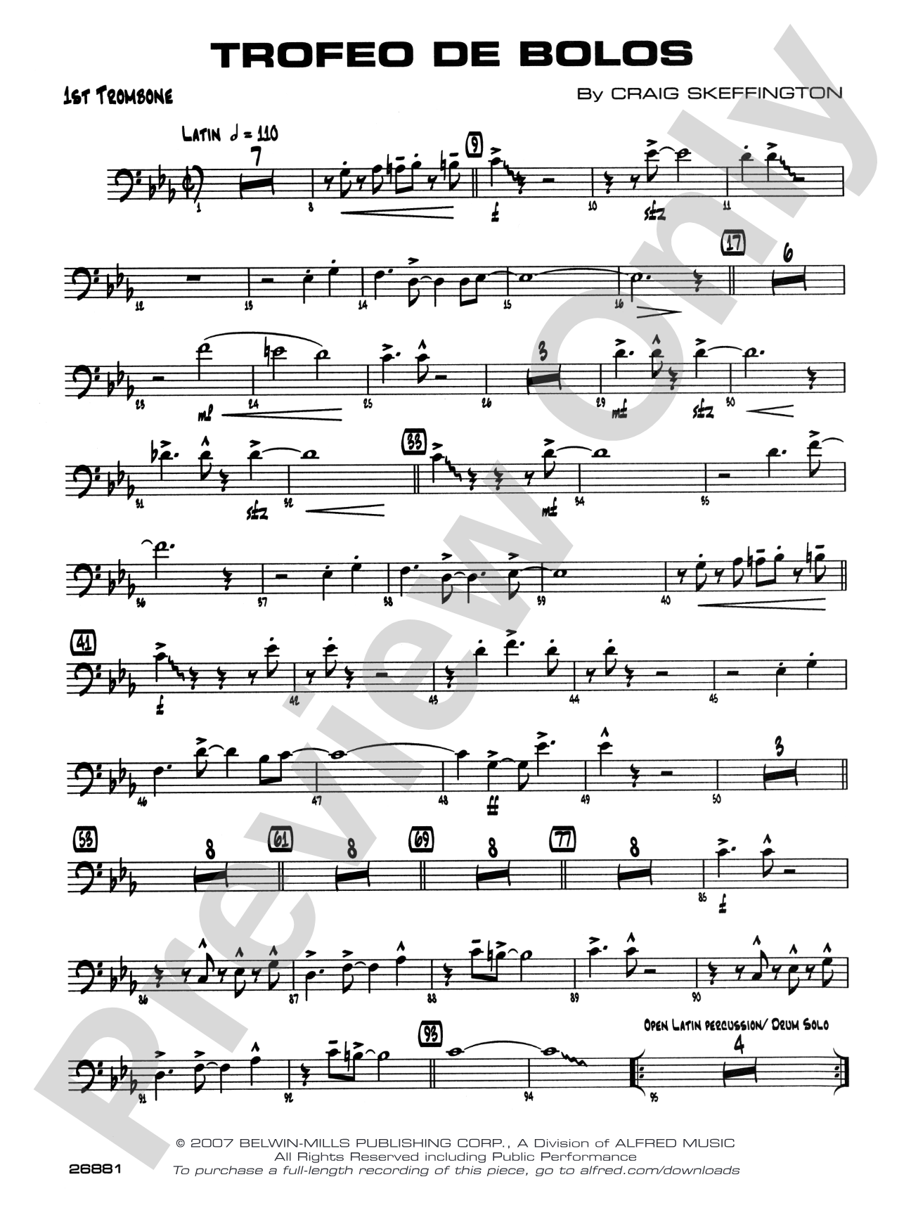 Trofeo de Bolos: 1st Trombone