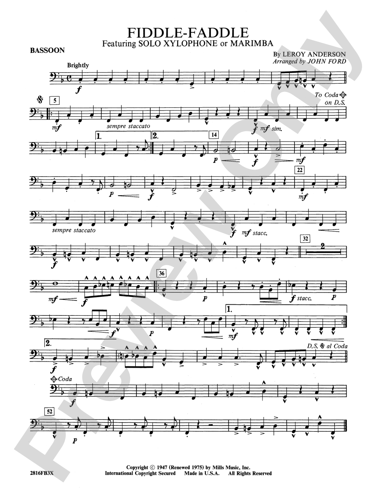 Fiddle-Faddle: Bassoon