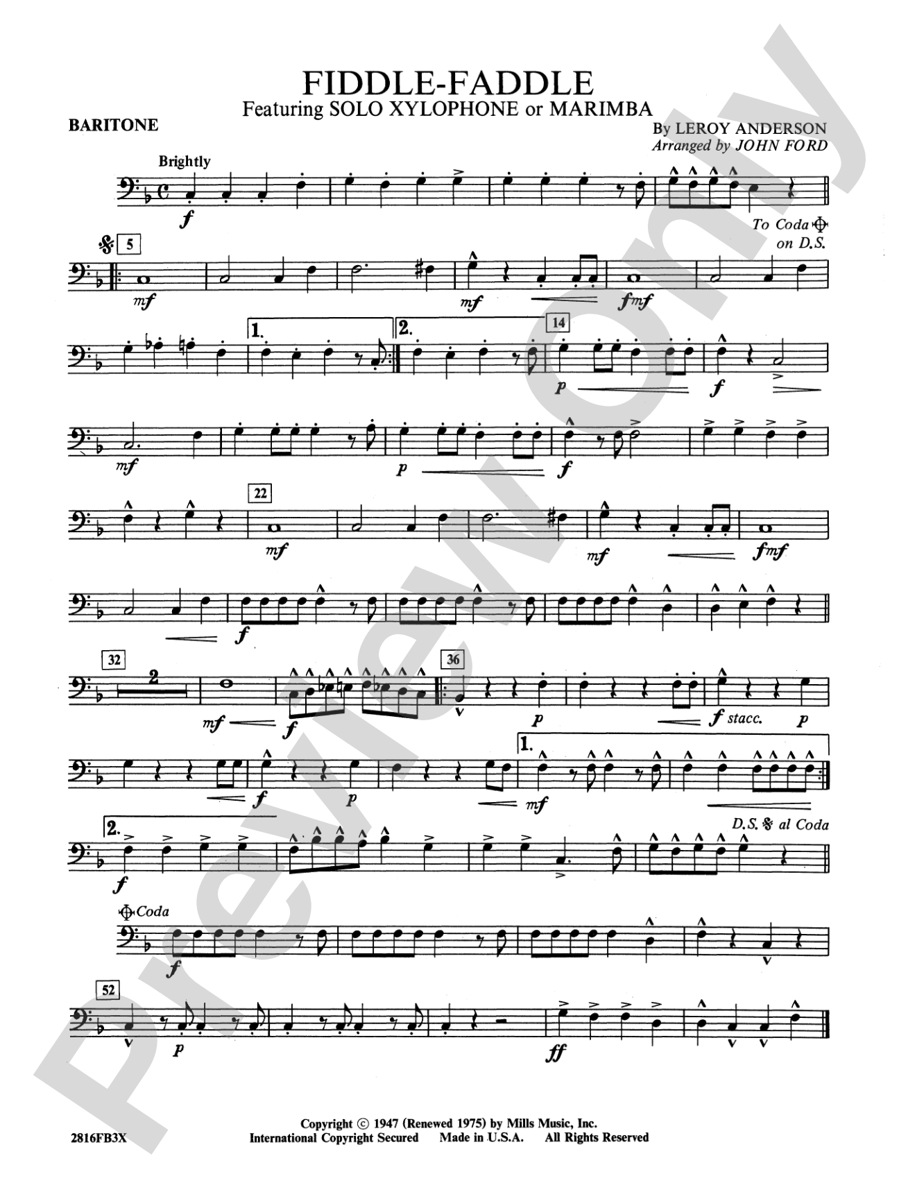 Fiddle-Faddle: Baritone B.C.