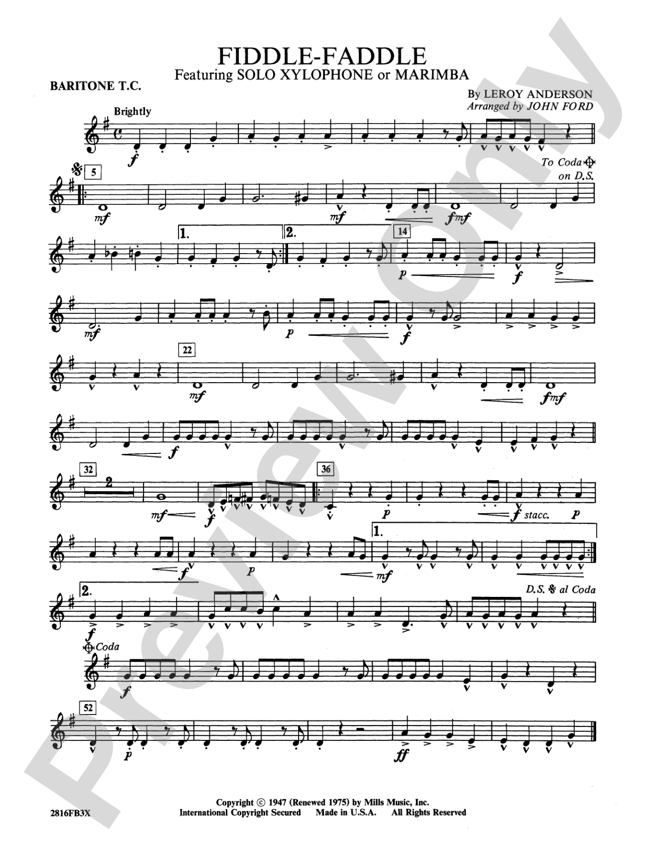 Fiddle-Faddle: Baritone T.C.