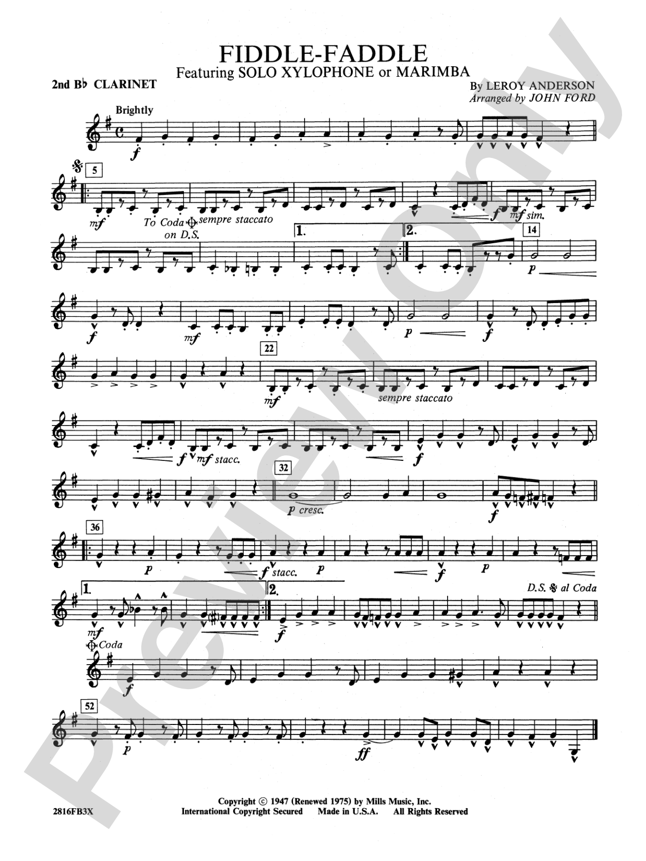 Fiddle-Faddle: 2nd B-flat Clarinet