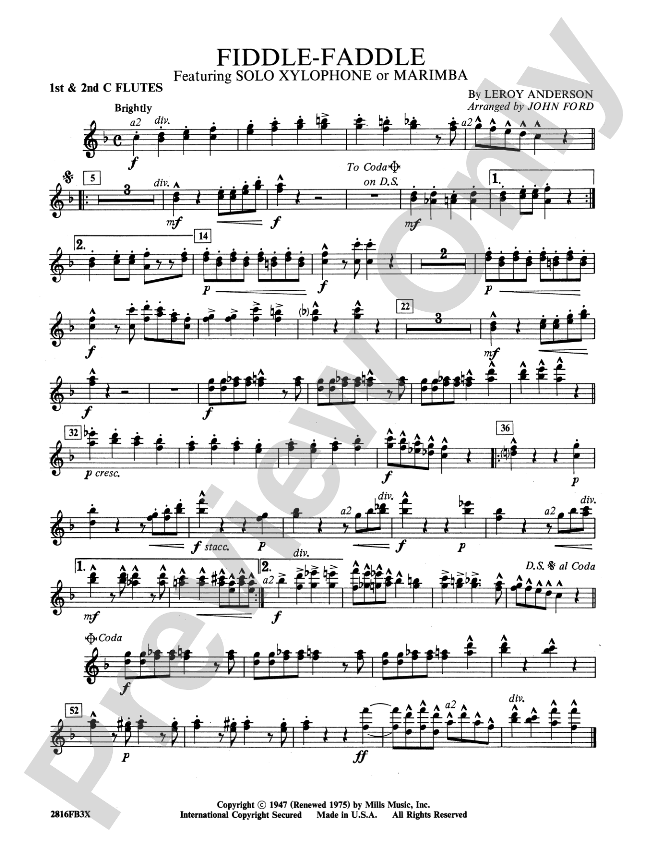 Fiddle-Faddle: 1st & 2nd Flute