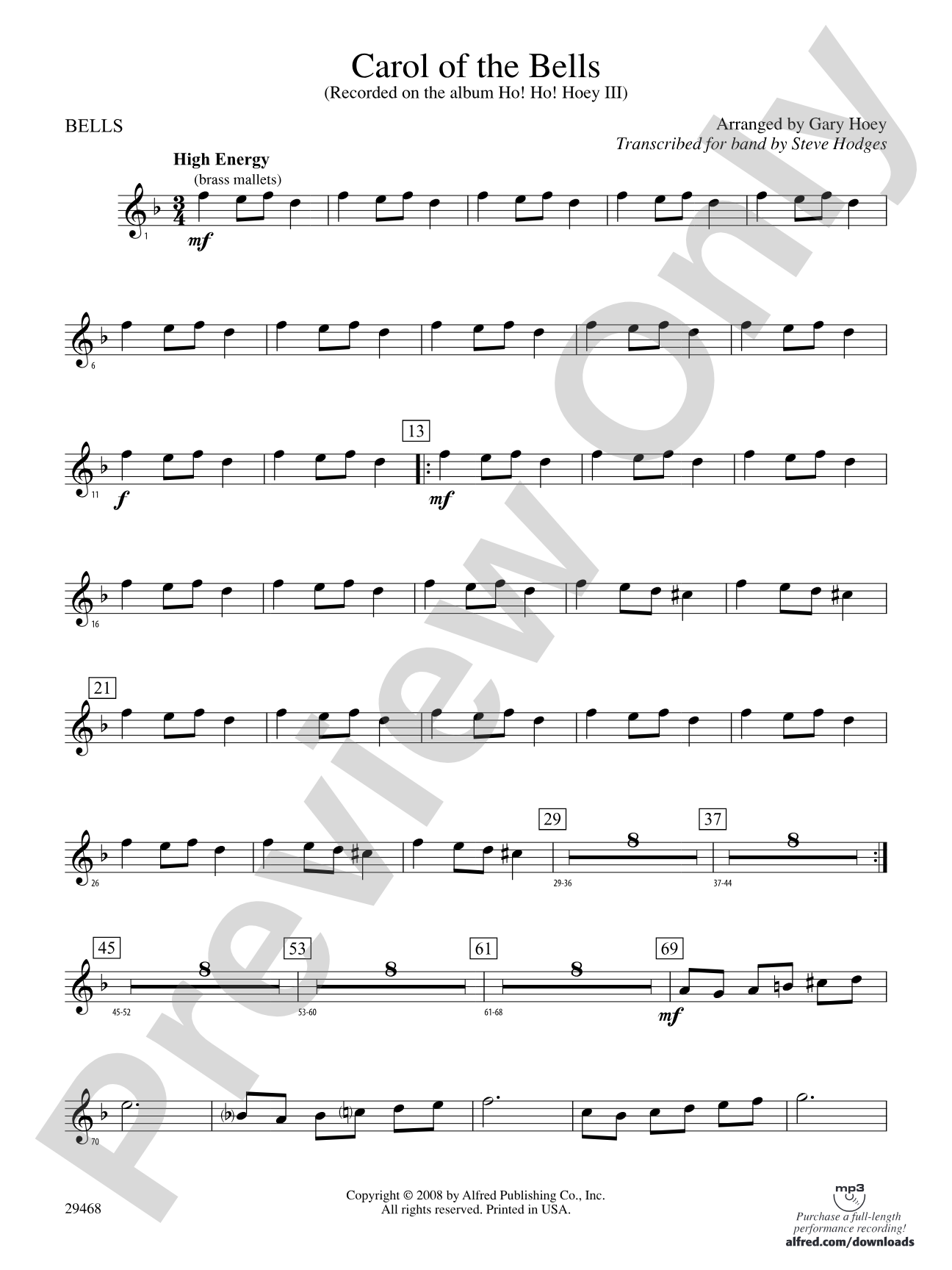 Carol of the Bells: Bells