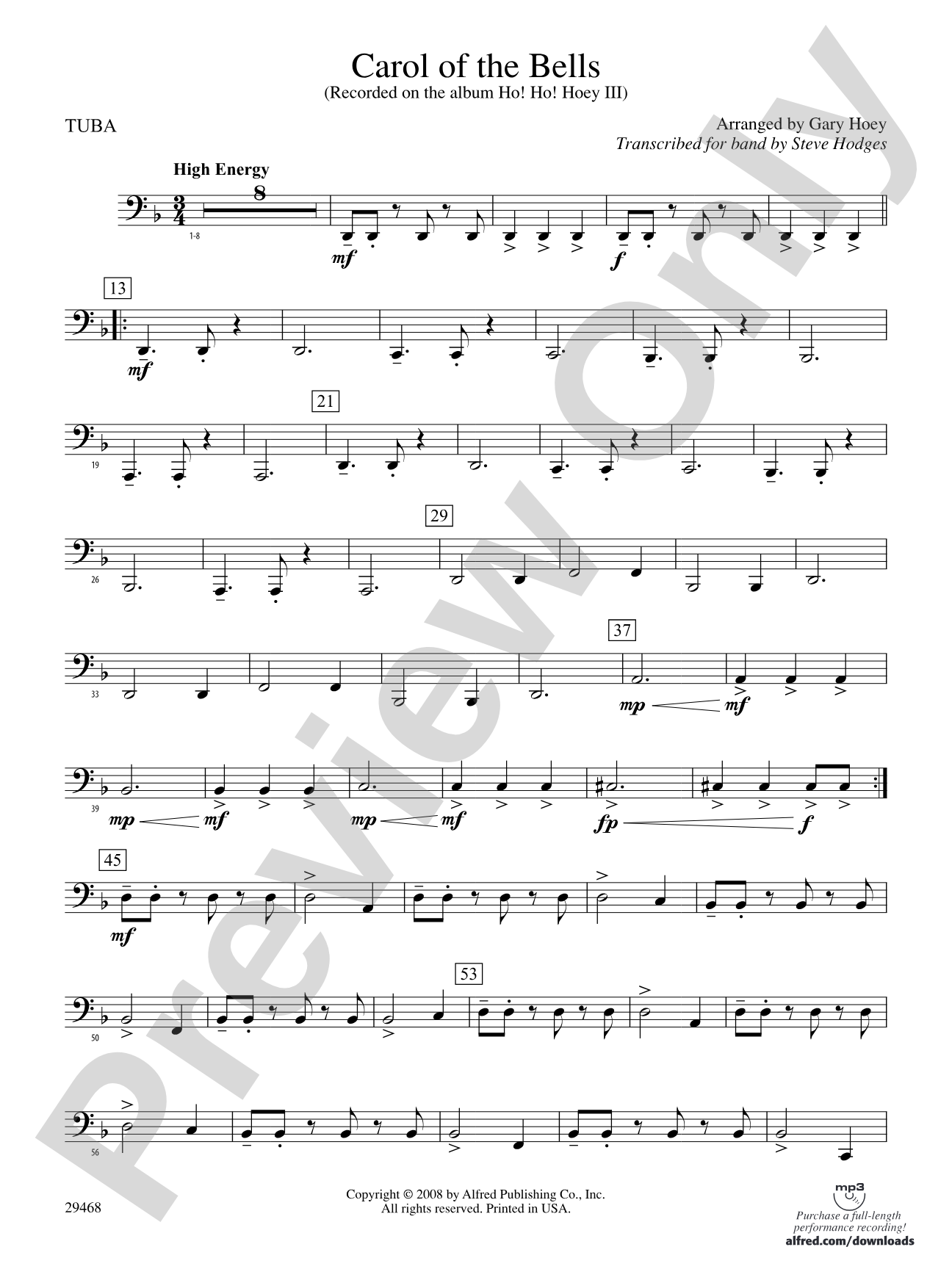 Carol of the Bells: Tuba